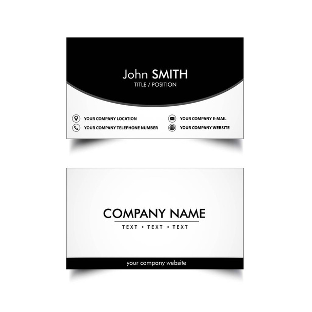 Simple Business Card Template - Vector, Image