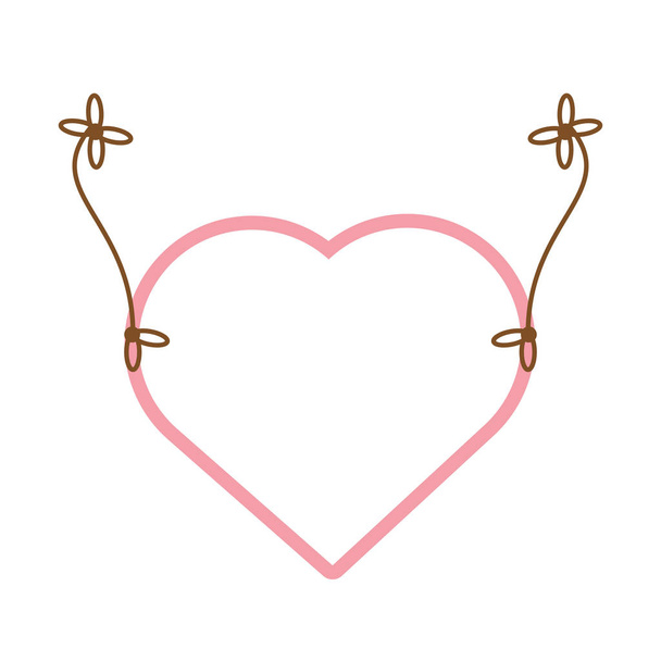 pink heart hang decoration - Vector, afbeelding