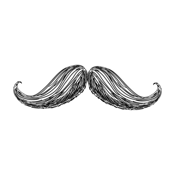 Vintage male mustache - Vector, Image