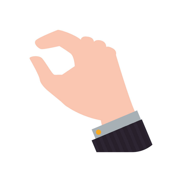 Hand touching something - Vector, Image