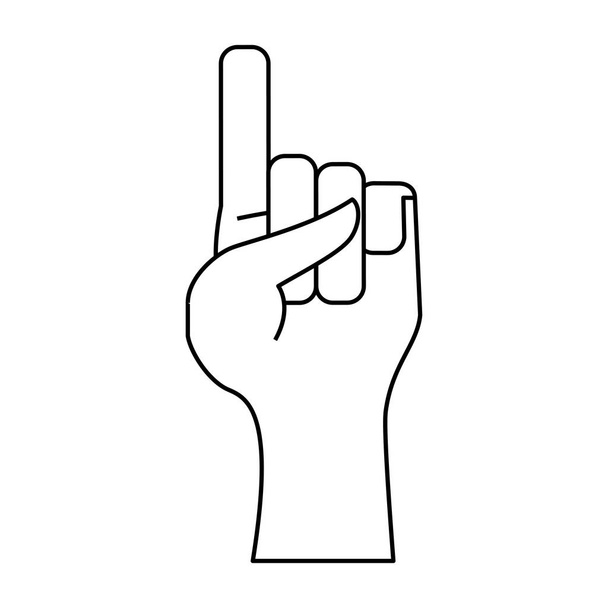 Hand pointing up - Vector, Image