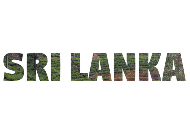 Slovo populární místa Srí Lanka. - Fotografie, Obrázek