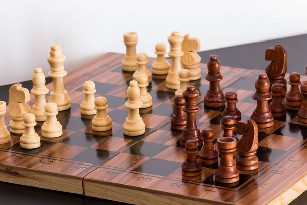 Szachy, sfotografowany na szachownicy - Zdjęcie, obraz