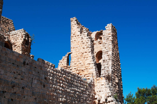 Giordania: veduta del Castello di Ajloun, castello musulmano costruito dagli Ayyubidi nel XII secolo, ampliato dai Mamelucchi, su una collina appartenente al distretto del Monte Alun nella Valle del Giordano
 - Foto, immagini
