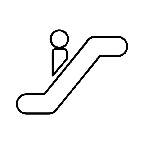 silhouette de la personne dans les escaliers mécaniques
 - Vecteur, image