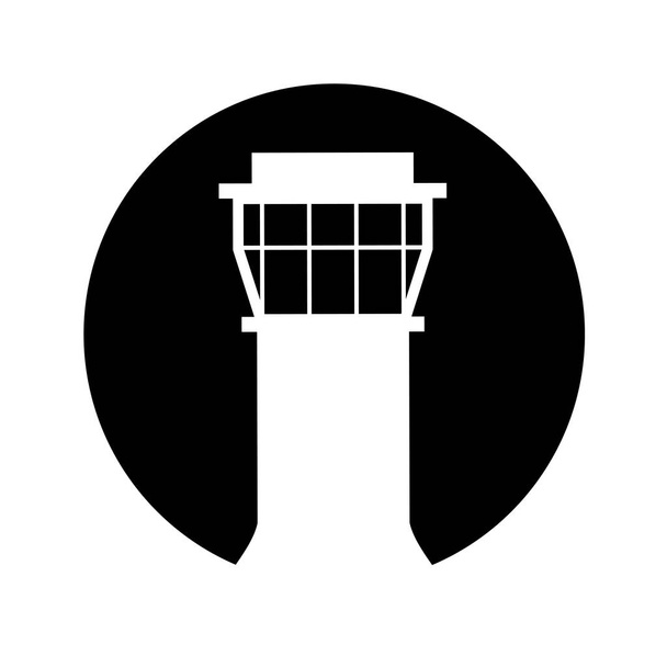 pictogram voor luchthaven toren - Vector, afbeelding