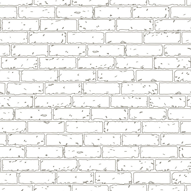 Vector illustration of brick wall. - Vector, Image