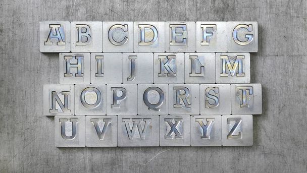 alphabet, vintage letters from vintage press - Фото, зображення