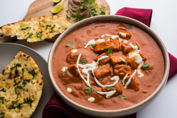 Paneer masło masala lub sera domek curry, popularny indyjski porze lunchu i kolacji w wesela lub imprezy, Selektywny fokus - Zdjęcie, obraz