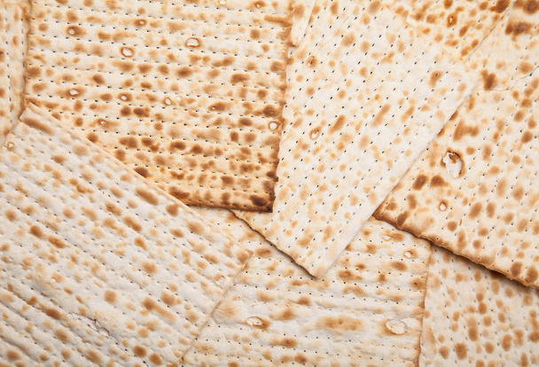 Jewish matza as background - 写真・画像