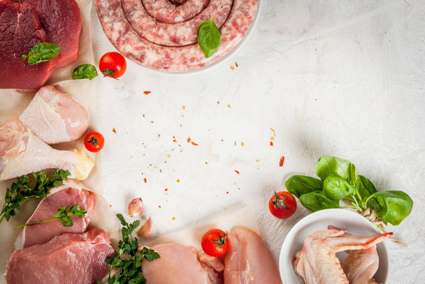 Selection of raw meat - Photo, Image