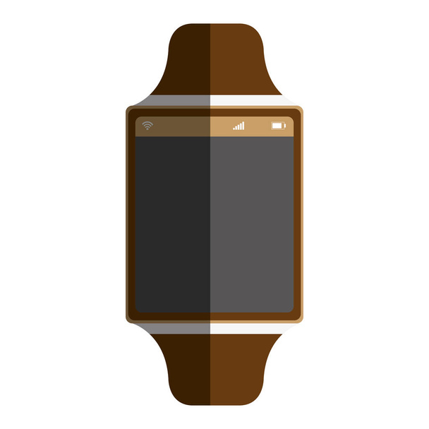 Zeit Smartwatch Ikone isoliert - Vektor, Bild