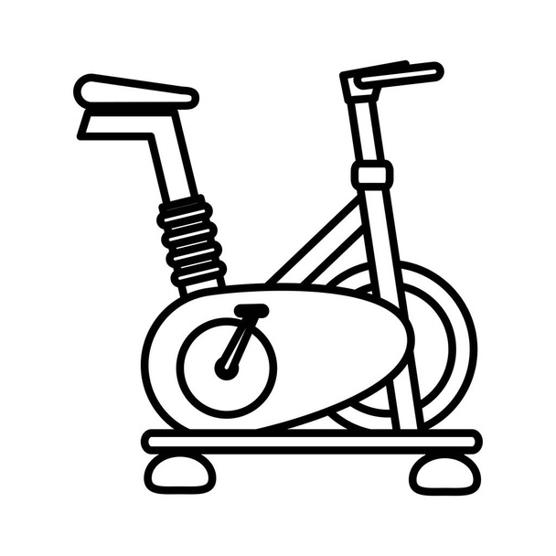 spinning bike isolated icon - Vector, Image