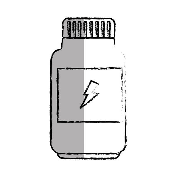 siłownia białko butelka ikona - Wektor, obraz