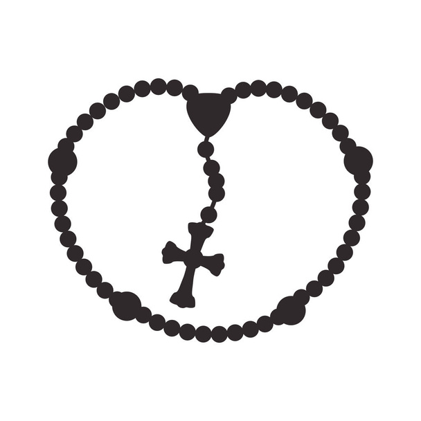 数珠のカトリックの信仰 - ベクター画像