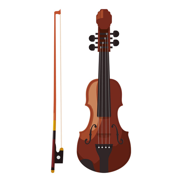 Violin music instrument - Vector, Image