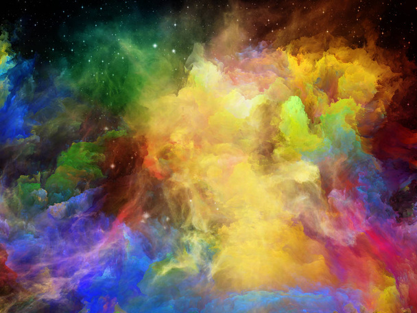 kleurrijke ruimte nevel - Foto, afbeelding