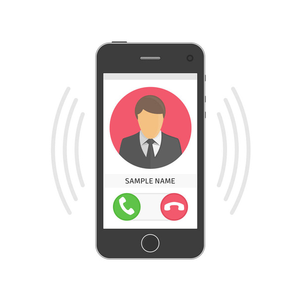 Mobile phone ringing. - Vector, Image