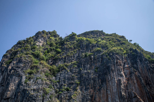 Cliff and the clear sea Phi Phi islands south of Thailand. - Foto, Bild