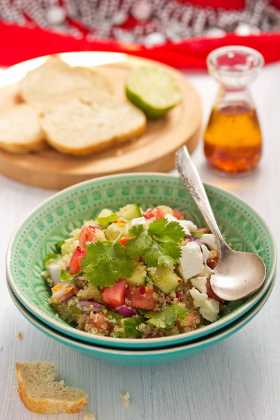 Tabbouleh salad with feta cheese  - Photo, Image