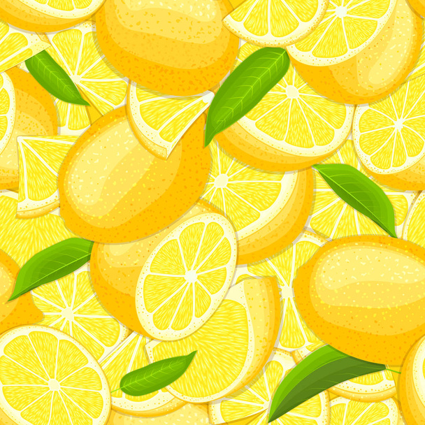 Απρόσκοπτη διάνυσμα μοτίβο λεμόνι φρούτων - Διάνυσμα, εικόνα