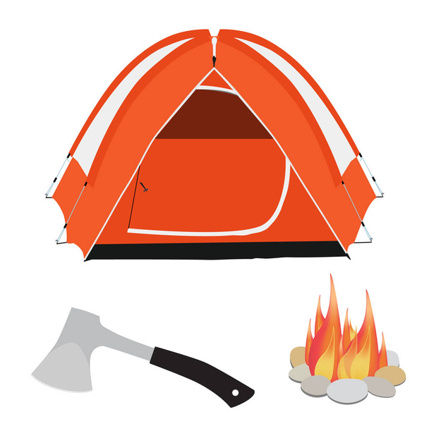 Camping set raster - Foto, imagen
