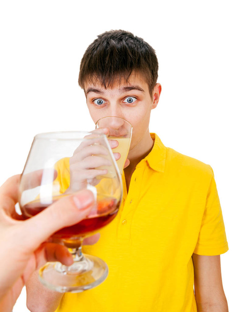 Young Man with an Alcohol - Photo, Image