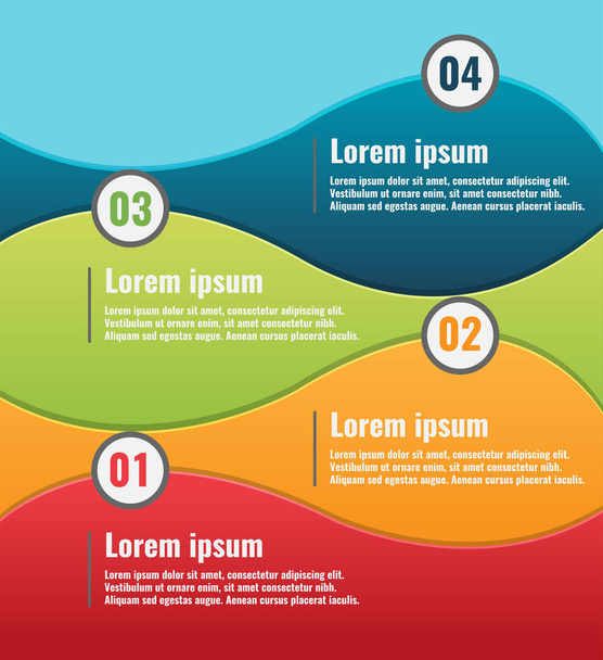 Curve Color Info Graphic Template Vector - Vector, Image