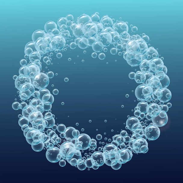 Agua o sopa burbujas fondo
 - Vector, imagen