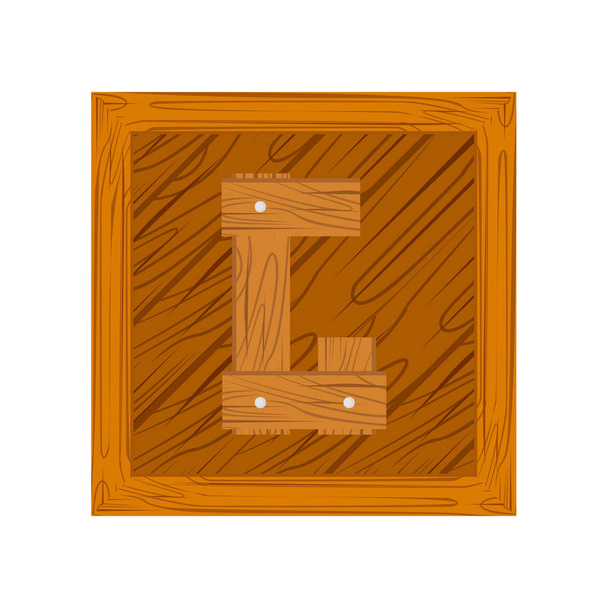 wooden block alphabet G letter - Vector, Image
