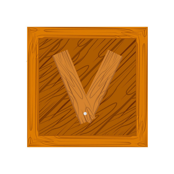 blocco di legno alfabeto V lettera
 - Vettoriali, immagini
