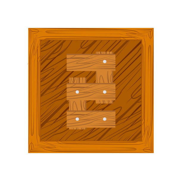Número dos hecho de tablas de madera
 - Vector, Imagen