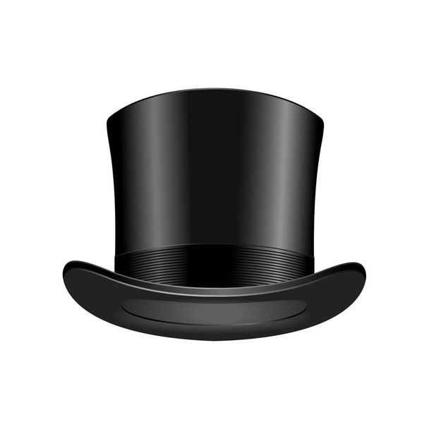 Gentleman fashion hat modern elegance black cap element top classic clothes vector illustration. - Vektor, Bild