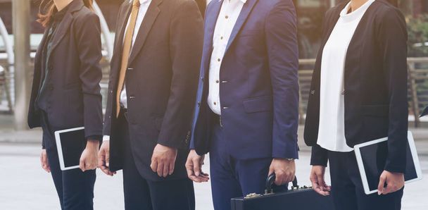 Business people standing in a row - Photo, Image