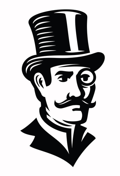 Vintage gentleman emblem - Vector, Image