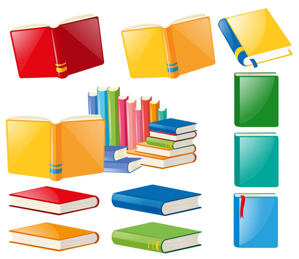 Desenhos diferentes de livros
 - Vetor, Imagem