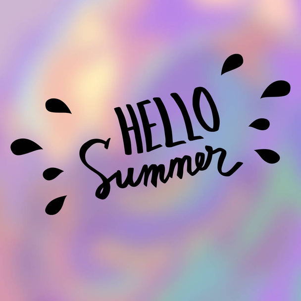 Hello summer. Abstract vector blurred background - Vecteur, image