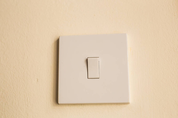 White light switch, turn on or turn off the lights - Photo, Image