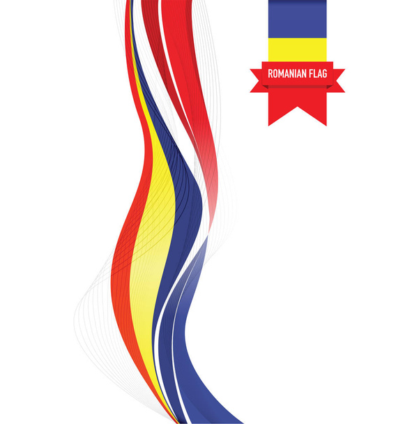 Rumuński flaga streszczenie tło - Wektor, obraz