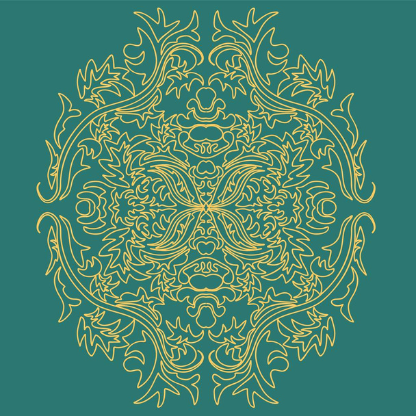 Elément décoratif motif damassé traditionnel
 - Vecteur, image