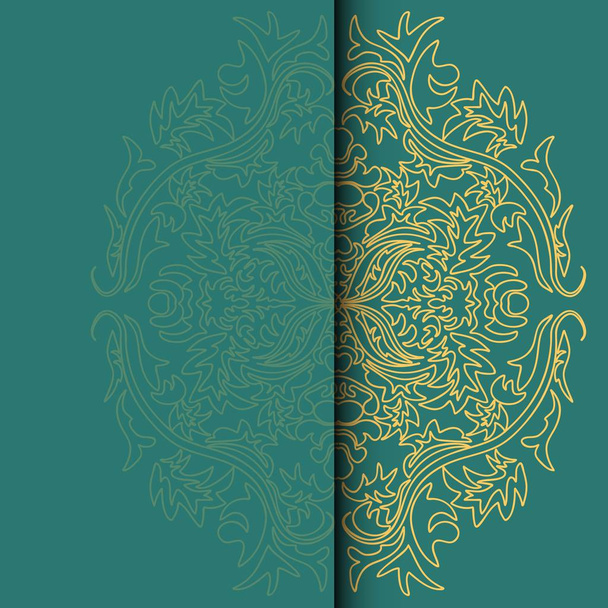 Ilustración vectorial del patrón de estilo de Damasco
 - Vector, Imagen