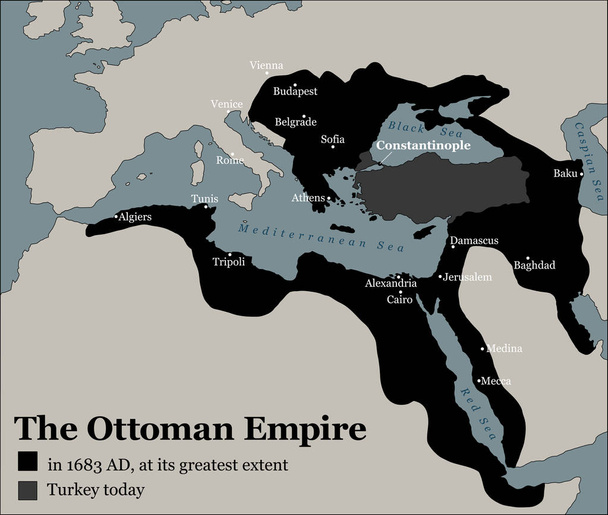 Туреччина Османської імперії найбільшою мірою - Вектор, зображення