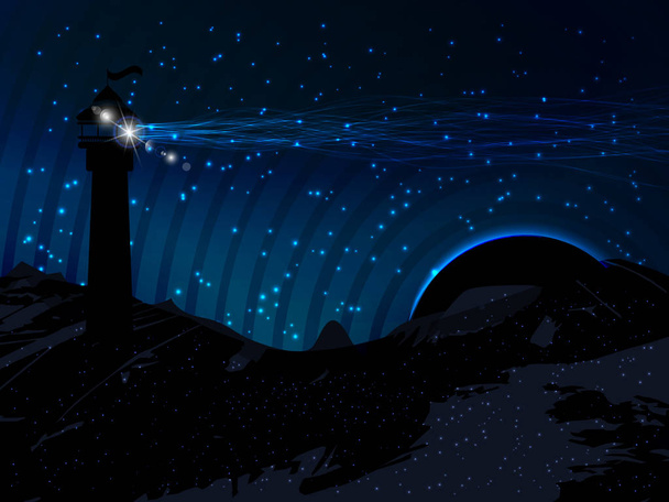 space. Vector illustration for your design. Beautiful, fantastic and magical. - Vector, Image