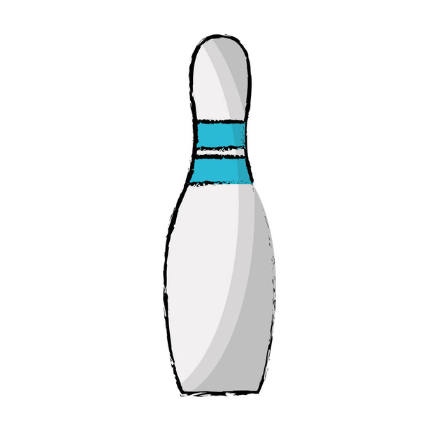 bowling pin game image - Vector, Image