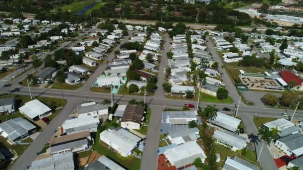 Aerial above trailer homes - Footage, Video