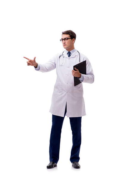 Médico joven aislado sobre fondo blanco - Foto, imagen
