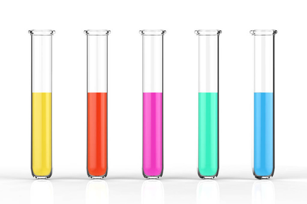 test tüpleri ile renkli sıvı  - Fotoğraf, Görsel