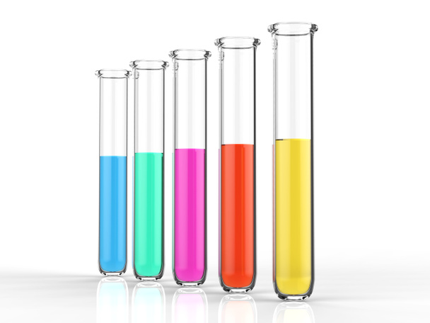 test tubes with colourful liquid  - Photo, Image