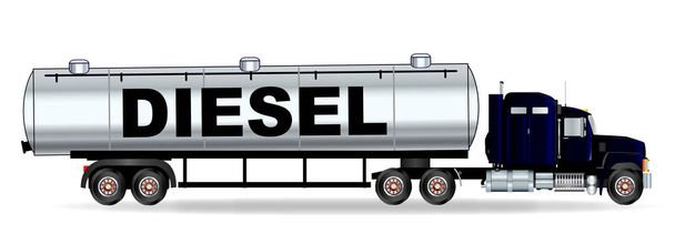 Diesel Tanker Truck - Vector, Image