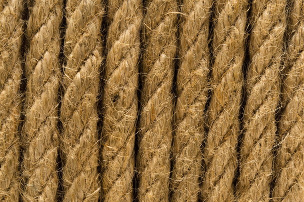 Twisted brown rope background - Photo, Image